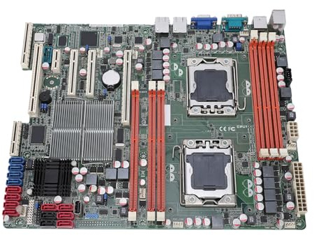 Fockety Scheda Madre Dual Socket LGA1366 DDR3 X58 ATX, Supporta CPU intels Xeon Serie 5500 24 GB di RAM con Gestione Remota BMC IPMI 2.0, per Database di Virtualizzazione Server
