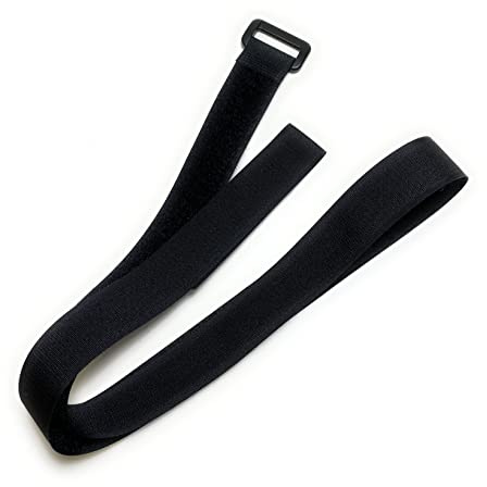 VELCRO® Brand wiederverwendbare Klett-Kabelbinder wiederverschließbar, mit Klett-Verschluss und Schnalle, universell einsetzbar, schwarz- 5cmx100cm 10 Stück