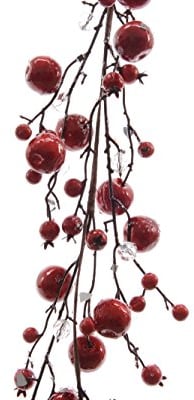 Kaemingk Girlande Beerengirlande Apfel/Perle Tischdeko Fensterdeko Türdeko Weihnachten L 120 cm