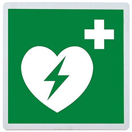Pharma[+] Cartello SEGNALETICO DEFIBRILLATORE SEMIAUTOMATICO DAE