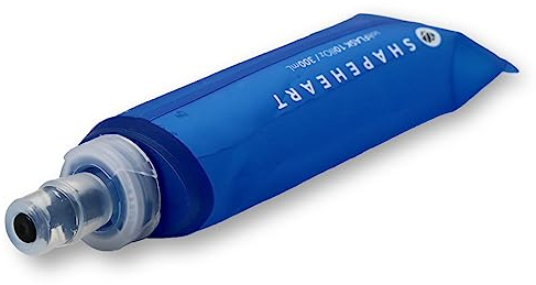 Shapeheart Gourde souple 300 ml running et sports, compatible ceinture running, Bleue