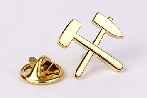 Bergbautradition.de Pin Anstecker Schlägel und Eisen (S&E) klein goldf. Stück (10)