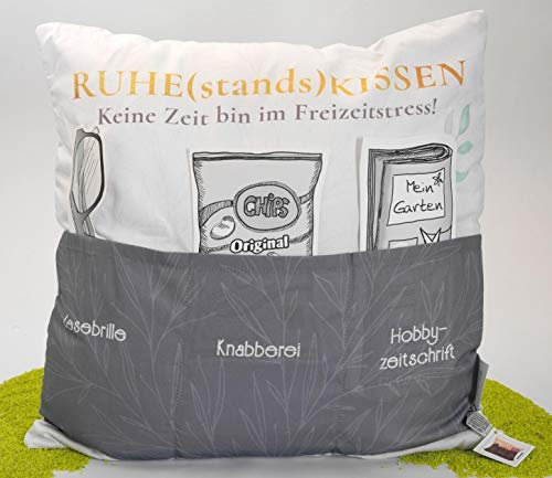 Hergo Kissen Sofahelden Ruhestandskissen, Weiß, 43 x 43 cm, Mittelfest, Quadratisch, Minimalistisch, Indoor, 1 Stück