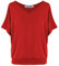 Van Der Rich ® - Tshirt Oversize mit V-Ausschnitt im lässigen Stil - Damen(Rot, M)