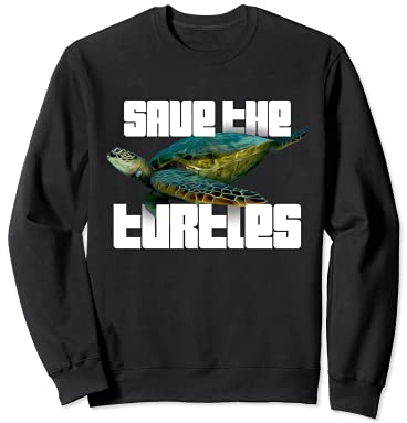 Sauvez La Protection Des Tortues Sans Pailles En Plastique Sweatshirt