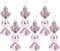 Christmas Concepts® Pack of 6-80mm (3.2) Mini Sweet Shaped Baubles – Shiny & Glitter Decorated – Christmas Tree Decorations (Baby Pink)