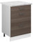 Vicco Küchenunterschrank R-Line, Grau/Weiß, 60 cm mit Schubladen, AP Marmor