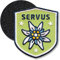 Klettpatch - Edelweiss Patch gestickt 51 x 60 mm/Klett-Patch Patches Abzeichen Stickerei mit Klett für Kleidung Rucksack Tasche/Tracht Loden Lederhose Dirndl Janker Filzhut/Club of Heroes (Grün)