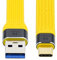 chenyang CY Cavo da USB a USB C, USB 3.0 Tipo A Maschio a USB 3.1 Tipo C Maschio Host Cavo dati FPC piatto sottile da 10 Gbps per laptop e telefono Giallo