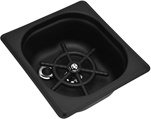 BATLAM Lave-gobelet en Verre Automatique en Acier Inoxydable, évier de Cuisine, rinceur de Verre, Nettoyeur de gobelet, rinceur de Nettoyage de Verre pour Bar/café/Cuisine/hôtel (Noir)