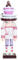 25cm Wooden Pink Nutcracker Soldier Christmas Figures, Nutcracker Decorations & Gifts for Xmas Tree & Indoor Decor