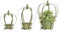 Generisch 3er Set Pflanzkrone im nostalgischen Landhausstil Blumentopf Pflanztopf Pflanzschale Krone aus Metall zum Bepflanzen