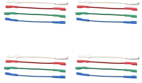 MINIDAHL Platten Spieler Grammophon Führen Kopfschale Stereo Patrone Plattenspieler Player Kopfschale Drähte 16-Teilig für Den Austausch Von Plattenspielern