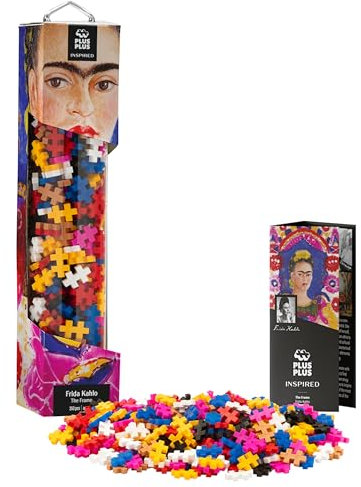Plus-Plus 5162 Geniales Konstruktionsspielzeug, Der Rahmen von Frida Kahlo, Inspired-Edition, Kreativ-Bausteine Tube, 350 Teile