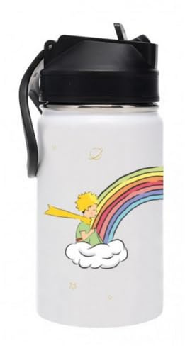 Bouteille d'eau isotherme avec paille Kiub (Le Petit Prince et l'arc-en-ciel)