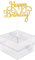 Komdndht Cake Money Box Set, Geldziehende Kuchenform, Kuchen-ATM-Geldbox Aus Kunststoff mit Gold-Glitzerndem Happy-Birthday-Kuchenaufsatz
