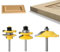 Ozmatip 3PCS Router Bit Set, 1/4 Inch Shank Raised Panel Cabinet Door Making Router Bits, Ogee Rail and Stile Router Bit Set for Woodworking