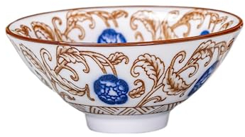 Tazón de té retro azul y blanco ，Jianzhan Tea Set Juego de té de porcelana azul y blanca de estilo japonés, taza de té Jianzhan de cerámica, Kung Fu, 75ml, 1 ud.