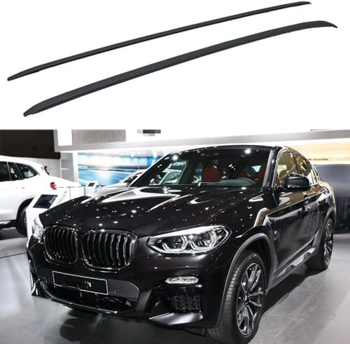 GUOLEIOO DachträGer RelingträGer für BMW X4 G02 2019 2020, Aluminium Dachträger Querstangen Gepäckträger,Wanderungen und Camping Fahrradträger Autozubehör