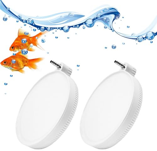 Holzsammlung Piedra de Aire para Acuario, 2 Piezas 13cm Piedra de Oxígeno, Aireador de Oxígeno Disuelto para Acuario, Burbujas de Aire Acuario para Cubo de Pecera Bomba de Aire y Estanque Pequeño