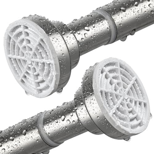 Shower Curtain Rod, Stainless Steel Extendable Shower Curtain Pole Tension Rods for Curtain No Drilling Shower Curtain Rail Net Curtain Poles for Bathroom Window Closet Kitchen Wardrobe 160-270cm