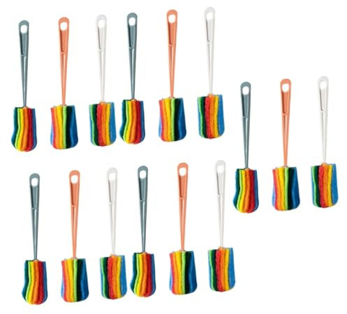 Healeved 15pezzi Spazzole Per Bottiglie Per e Contenitori Rimuove Macchie Dure Colori Casual Per e Casa