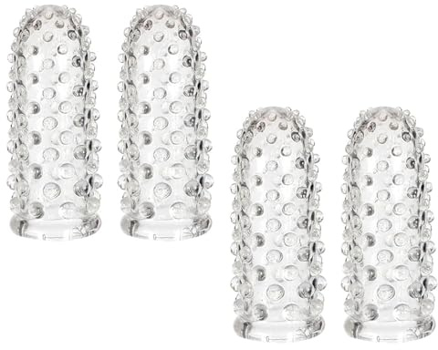 4 pcs Fingerhüllen Sexfinger Ticklers Set,Penishülle Fingerspitze Masturbation,Vorspiel Finger Massage für G-punkt und Klitoris Stimulation,Sex Spielzeug für die Paare Extrem Sex (Transparent 4pcs)