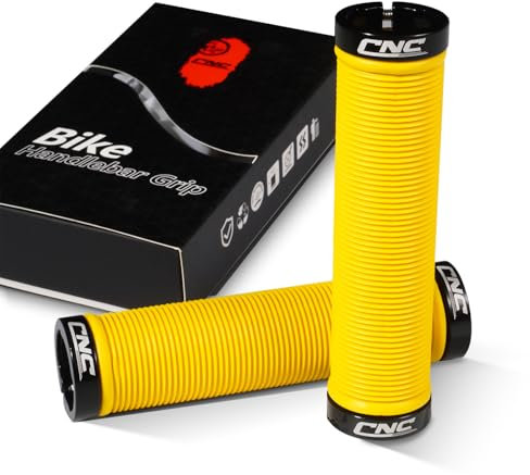 CNCLOL Mountain Bike Handlebar Grips,Bicycle Handlebar Grips for MTB/BMX,Yellow