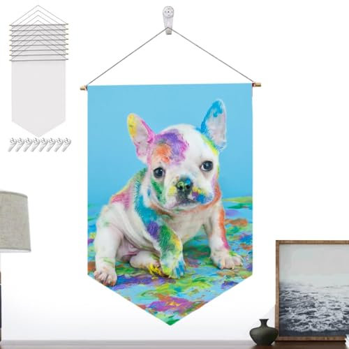 Nbbwwu Sublimations-Banner, leeres Banner zur Dekoration, große Banner, Schilder, Polyester-Oxford-Tuch, Sublimationsbanner mit Seil für Innen- und Außenbereich