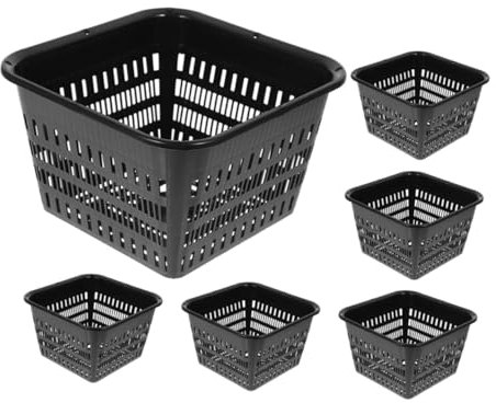 GAROZATION 6 Stück Hydrokultur Netztöpfe Aus Kunststoff Für Pflanzen Gartennetzbecher Für Erdlosen Anbau Atmungsaktive Pflanztöpfe Für Indoor Pflanzenzucht