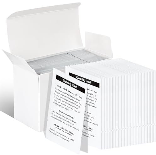 100 tarjetas de limpieza para lector de tarjetas de crédito, hojas de limpieza CR80 de doble cara para terminales POS, impresoras y lectores de tarjetas ópticas