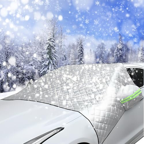Protege Pare Brise Givre 230cm*148cm Bache Protection Voiture Bbâche Voiture Protege Pare Brise Givre Hiver Pare Brise Avant Bache de Protection Voiture pour Bache Voiture Anti Givre et