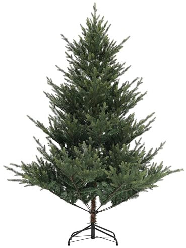 HOMCOM Künstlicher Weihnachtsbaum, 180 cm Christbaum mit 1046 Spitzen, Stahlständer, schwer entflammbar, für Weihnachten Deko, Indoor, Grün