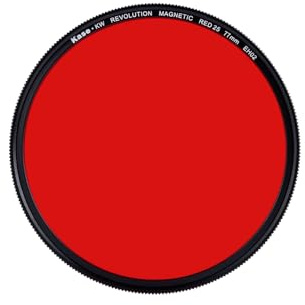 Kase Wolverine Revolution Red #25 Schwarz-Weiß-Filter, magnetisch, stoßfest, gehärtetes optisches Glas (77 mm)