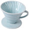OKUMEYR 1Stk Filterbecher kaffeepadmaschine Kaffeetasse coffee mugs kaffebereiter cafepads Einzelportionskaffeemaschine Kaffeemaschinen Kaffeefilter aus Keramik Kaffeesieb aus Keramik Blue