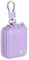 sourcing map Earbuds Cases, Earphone Case Holder, PU Leather Ear Buds Case Zipper Organizer Small with Mesh Pocket for USB Cable, Wireless Wired Earphones, Purple
