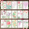 Dayker 15PCS Flower Stencils, Wildflower Leaf Painting Stencils, Reusable PET Art Drawing Templates, DIY Crafts Plant Stencil for Painting on Wood Wall Paper Canvas Home Decor