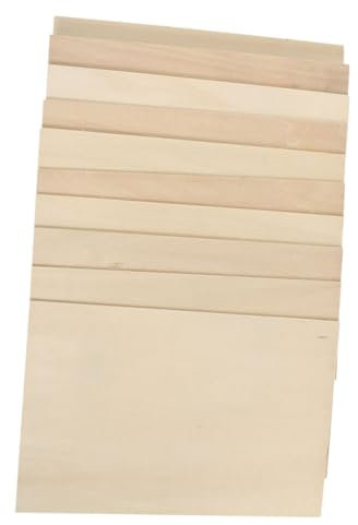 KONTONTY 10St Brett aus Lindenholz Leerzeichen Bastelsets Sperrholzplatte Dübelstange aus Ahorn Lindensperrholz bastelmaterial bastel materialien Holzscheiben bemalen Holzspäne für DIY