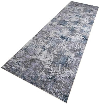 PaGuvFng Läufer Lang Flur rutschfest Teppich Küche 100 x 400 cm Waschbar Kurzflor Küchenläufer Schlafzimmer Bettvorleger für Flur Waschküche Eingang Wohnzimmer schmutzfangmatte