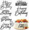 6 Stück Happy Birthday Tortendeko Schwarz Cake Topper Geburtstag Tortenaufsätze HappyBirthday Acryl Kuchenaufsätze Tortenschilder Besondere Tortenaufsätze zum Happy Birthday Cake Topper Geburtstag