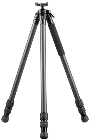 Fanaue Trípode de fibra de carbono HT-30 para caza, ultraduradero, ligero con soporte de liberación rápida Arca Swiss, para fotografía de vida silvestre y aventuras al aire libre, equipo de caza de