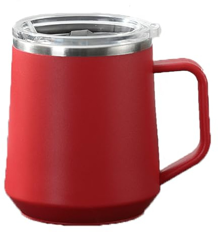 BSTMOME 304 Stainless Steel Coffee Cup - Premium Double Wall Insulated Travel Mugs - 450ML Shatterproof, BPA Free Spill Resistant Lids, Dishwasher Safe Coffe Mug (Red)