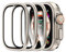 3 Pièces Protection Ecran Compatible avec Apple Watch Ultra 2 49mm et Ultra 2, Verre Trempé 9H avec Cadre en Titane, Film de Protection Haute Définition Anti-Rayures Sans Bulles, Protection Écran