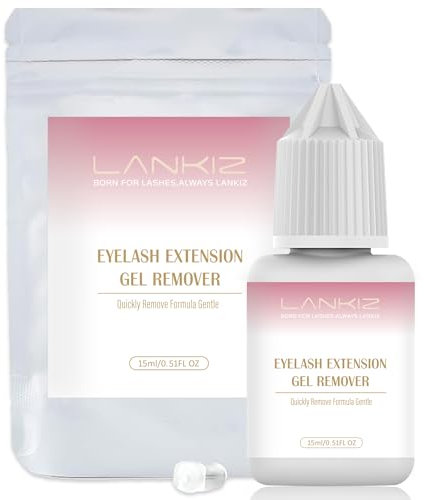 Wimpernkleber Entferner,LANKIZ Professioneller Abschminkentferner mit Salon-starker Formel Schnelllösend für alle Klebertypen Rückstandsfreie Entfernung für Wimpernstudios Profis