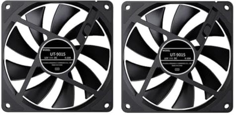 Eighosee 2pcs Computer Case Fan 92mm 4-Pin PWM High Airflow Ultra-Thin Cooling Fan 1200-3000RPM Cascadable FDB Bearing Fan