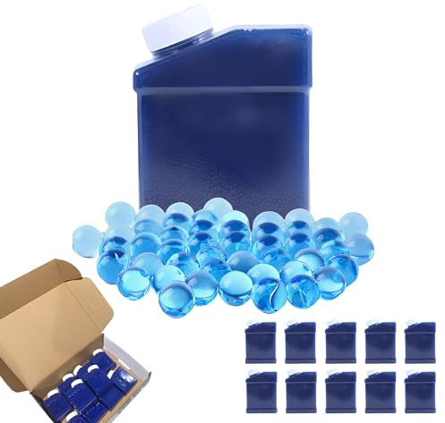 FunBlasters - 200.000 transparente Wasserperlen – Kugeln für Pistole Gel Blaster Dekoration Blumen oder Anti-Stress-Ball – ungiftig und biologisch abbaubar – 10 Flaschen