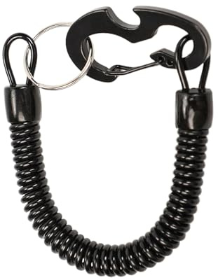 Niesel Lanyard Schlüsselanhänger mit Karabiner, Lanyard mit Feder | elastisches Sicherheits-Schlüsselband, ausziehbar, für Frauen, Arbeit, Wandern, Outdoor, Tauchen