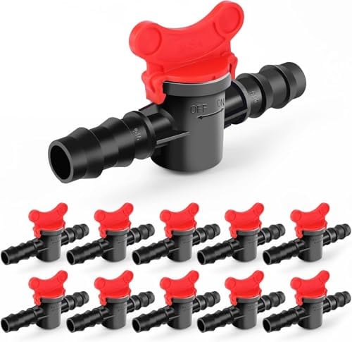 Wzzy Gurden 15 unidades Válvula de Interruptor de Riego por Goteo - Tubería 16mm Llave de Paso - Control Resistente a Heladas y Golpes