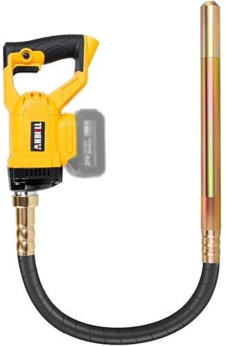 Anbull Akku Betonrüttler 1 m (Ohne Akku) Bürstenlos Rüttelflasche beton | Kompatibel mit Makita-Akkus (18,5V–21V), 4800 U/min, Flaschenrüttler beton, Betonverdichter, Concrete Vibrator