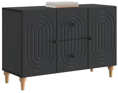 vidaXL TV-Schränk Schwarz 89 x 34,5 x 60 cm Holzwerkstoff, Wohnzimmer, moderner Sideboard, rechteckige Aufbewahrung, vielseitiger Mediamöbel, praktischer Konsole